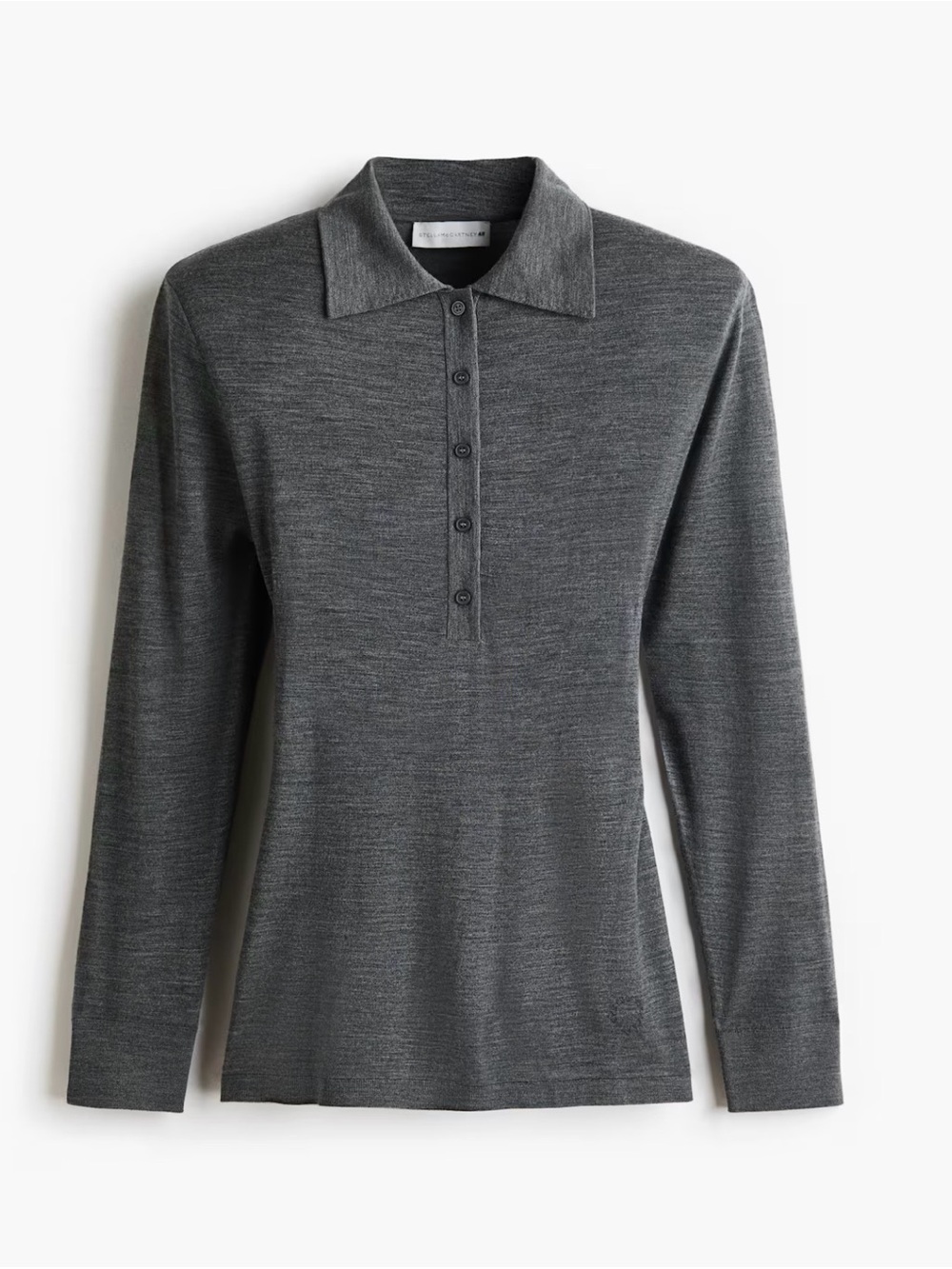 Stella McCartney H&M Long Sleeve Dark Gray Polo Knit Top